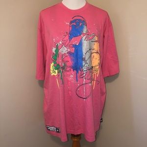 Notorious Big”Wall of Fame”Pink Splash Paint T-2XL